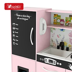 Realistic Design Pretend Play Wooden Kitchen Toy Set for Kids with Light Sound W10C908B